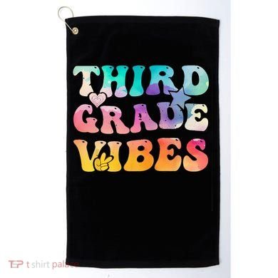3rd Grade Vibes Back To School Retro Third Grade Teachers Golf Towel
