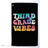 3rd Grade Vibes Back To School Retro Third Grade Teachers Golf Towel thumb 0