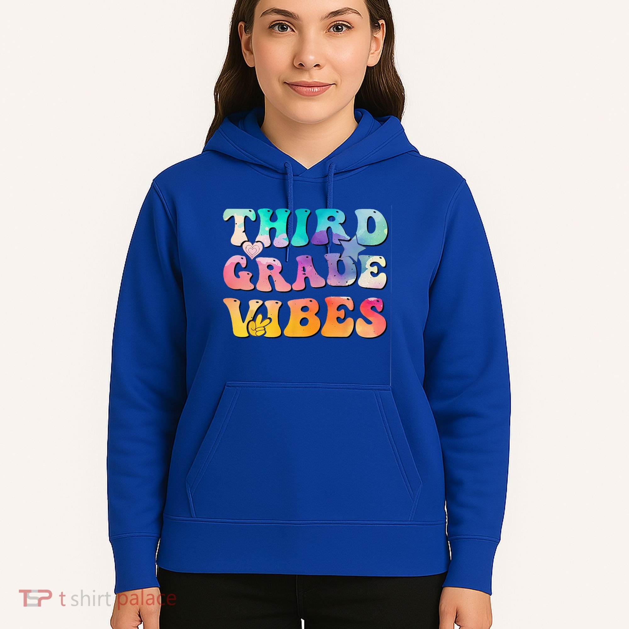 3rd Grade Vibes Back To School Retro Third Grade Teachers Hoodie
