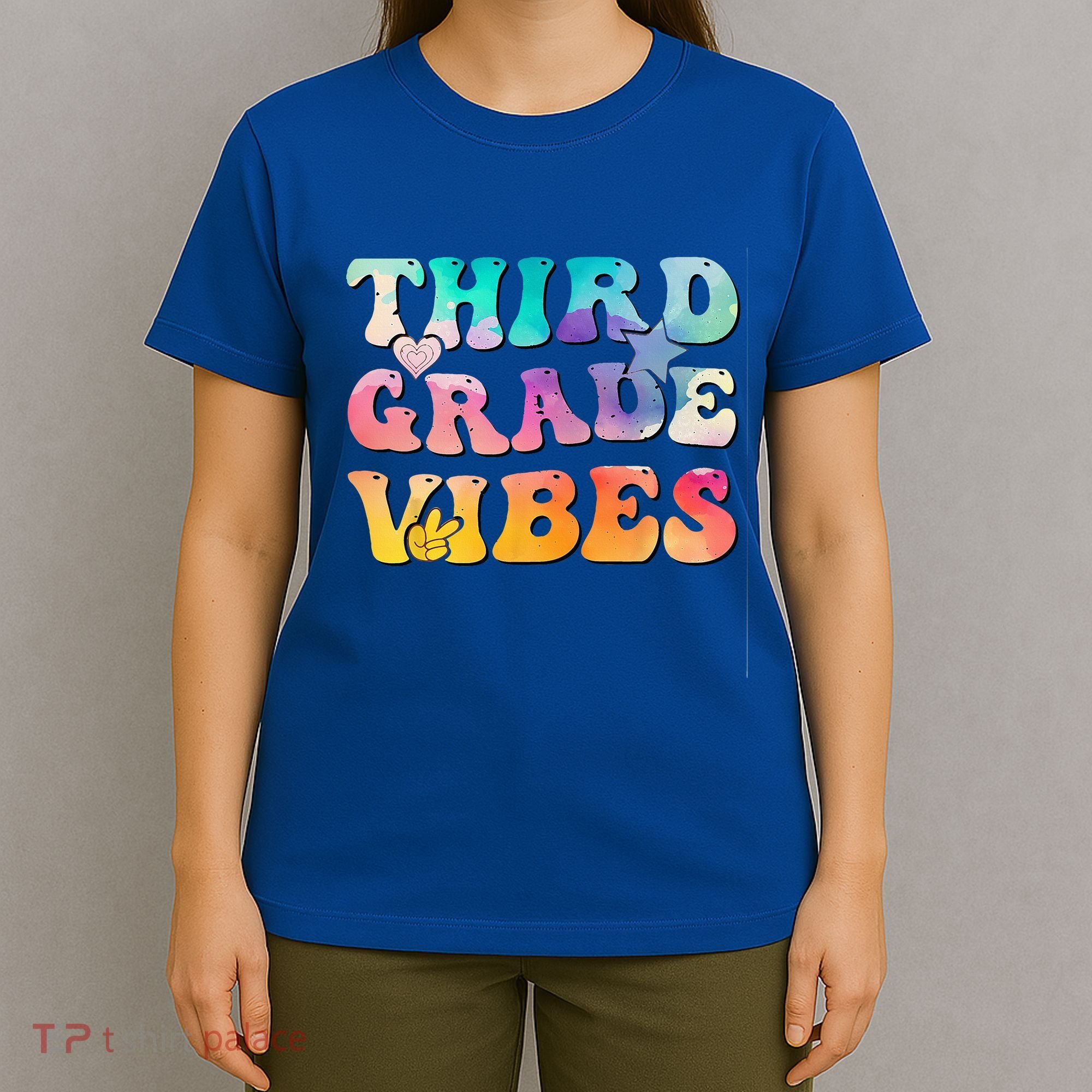 3rd Grade Vibes Back To School Retro Third Grade Teachers T-Shirt