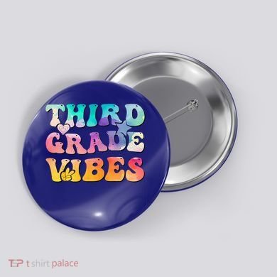 3rd Grade Vibes Back To School Retro Third Grade Teachers Button