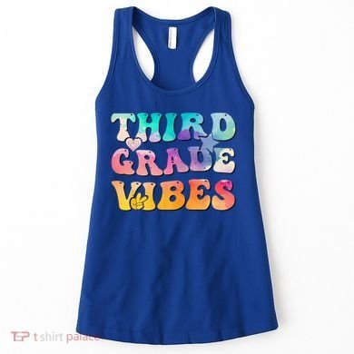 3rd Grade Vibes Back To School Retro Third Grade Teachers Women's Tank Top