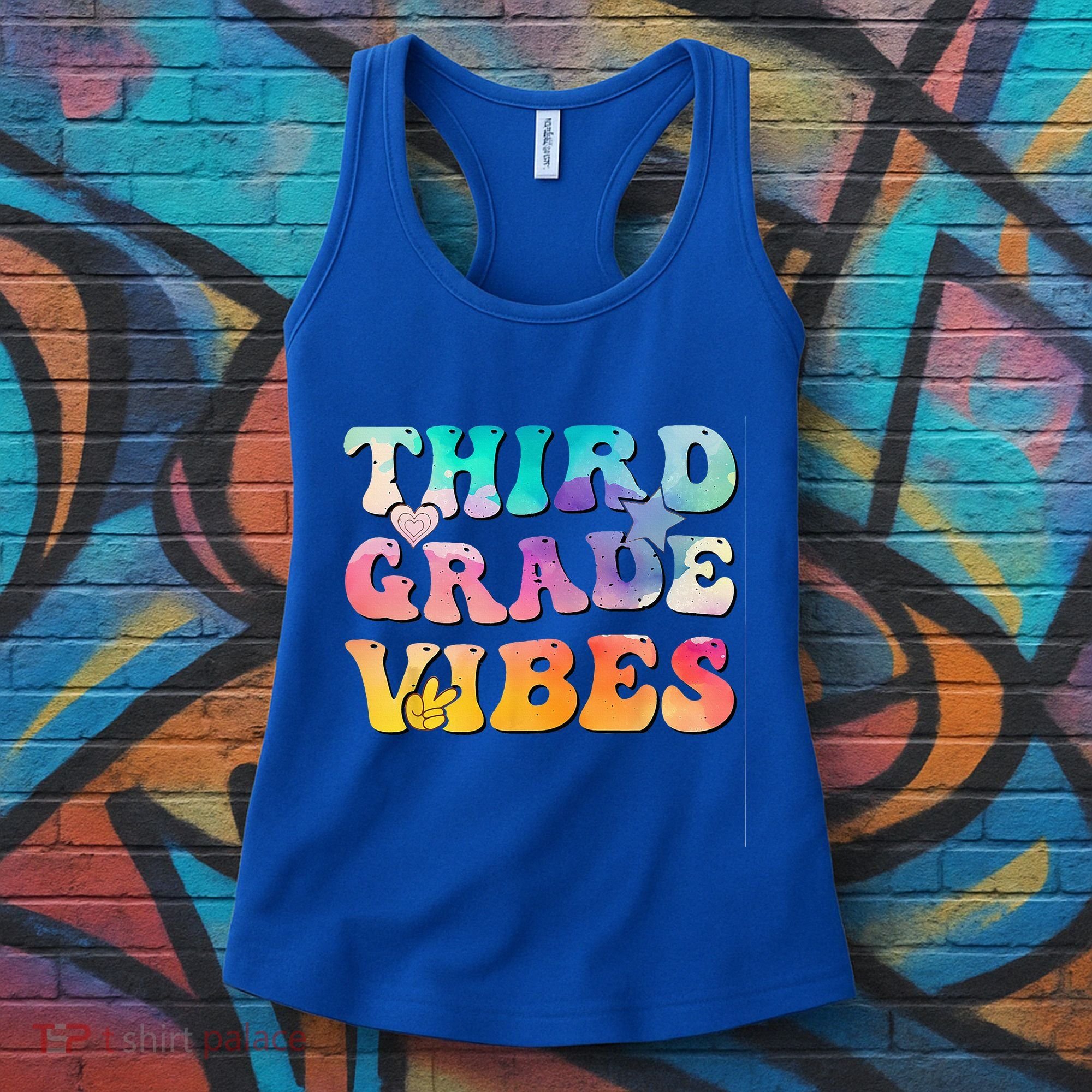 3rd Grade Vibes Back To School Retro Third Grade Teachers Women's Tank Top