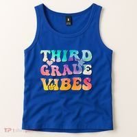 3rd Grade Vibes Back To School Retro Third Grade Teachers Tank Top thumb 2