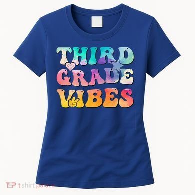 3rd Grade Vibes Back To School Retro Third Grade Teachers Women's T-Shirt
