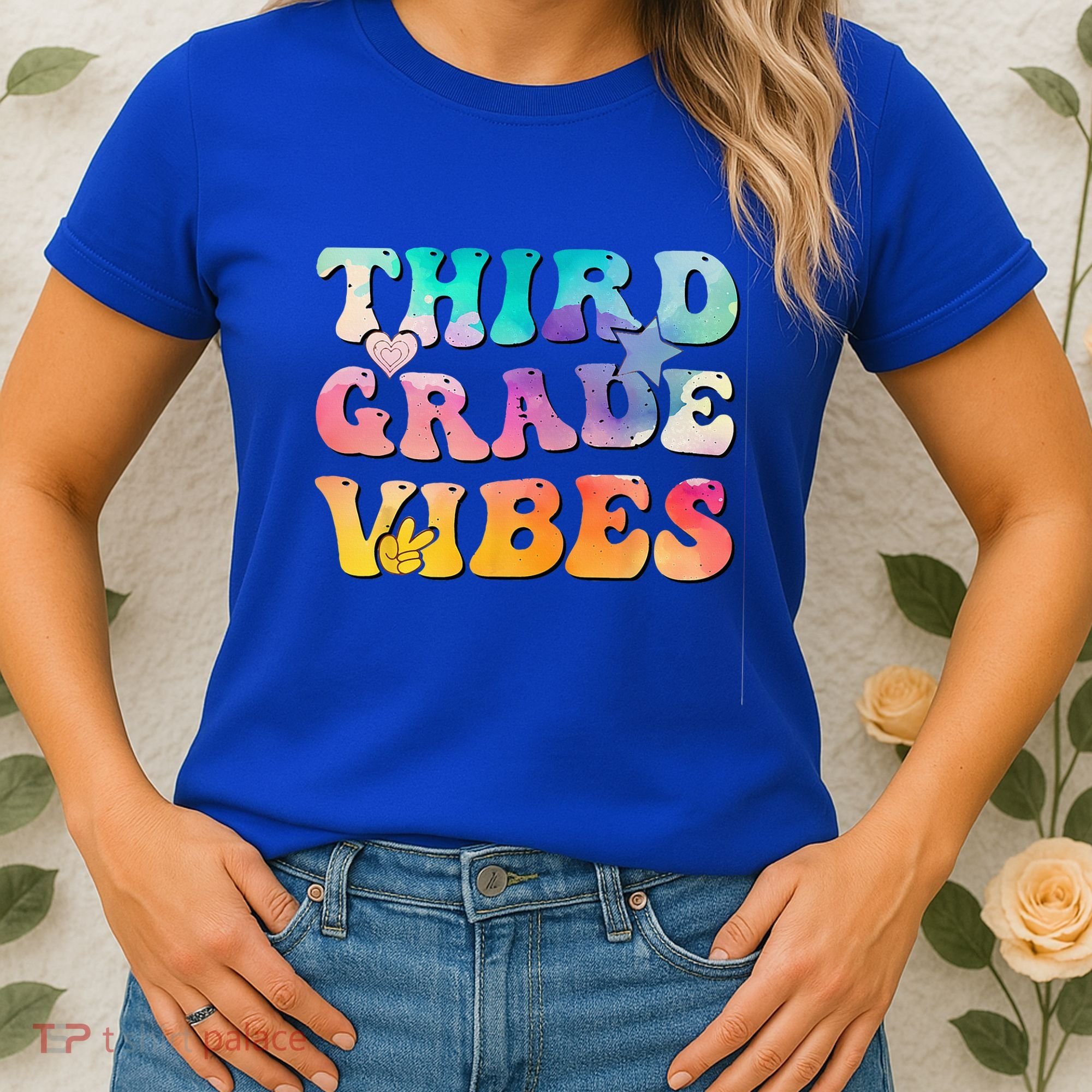 3rd Grade Vibes Back To School Retro Third Grade Teachers Women's T-Shirt