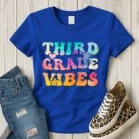 3rd Grade Vibes Back To School Retro Third Grade Teachers Women's T-Shirt thumb 3