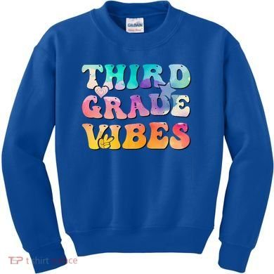 3rd Grade Vibes Back To School Retro Third Grade Teachers Kids Sweatshirt