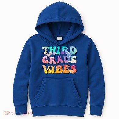 3rd Grade Vibes Back To School Retro Third Grade Teachers Kids Hoodie