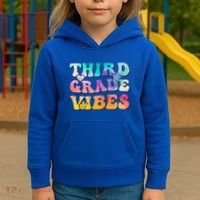 3rd Grade Vibes Back To School Retro Third Grade Teachers Kids Hoodie thumb 3