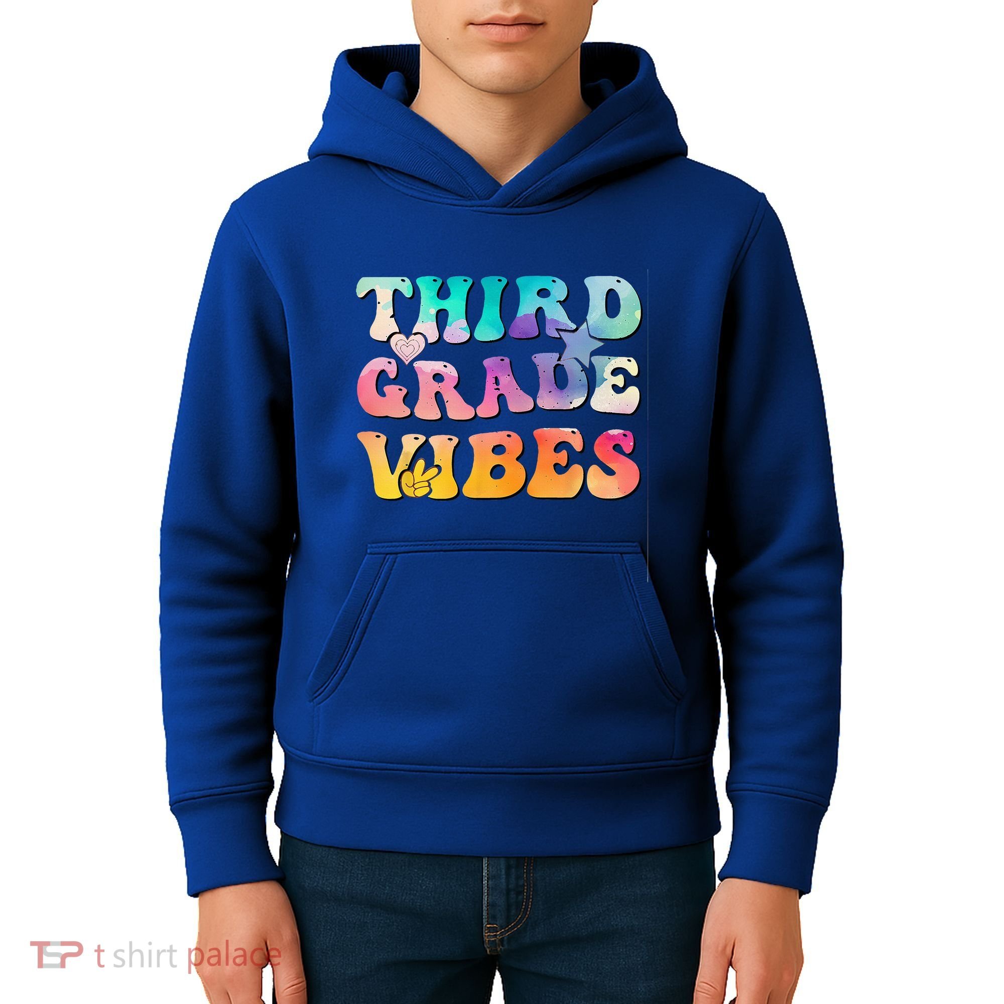 3rd Grade Vibes Back To School Retro Third Grade Teachers Kids Hoodie