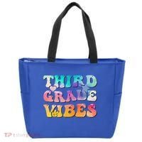 3rd Grade Vibes Back To School Retro Third Grade Teachers Tote Bag thumb 0