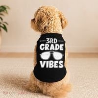 3rd Grade Vibers Glassess Teacher Student Back To School Doggie Tank thumb 2