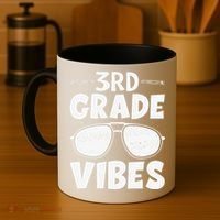 3rd Grade Vibers Glassess Teacher Student Back To School Coffee Mug thumb 4