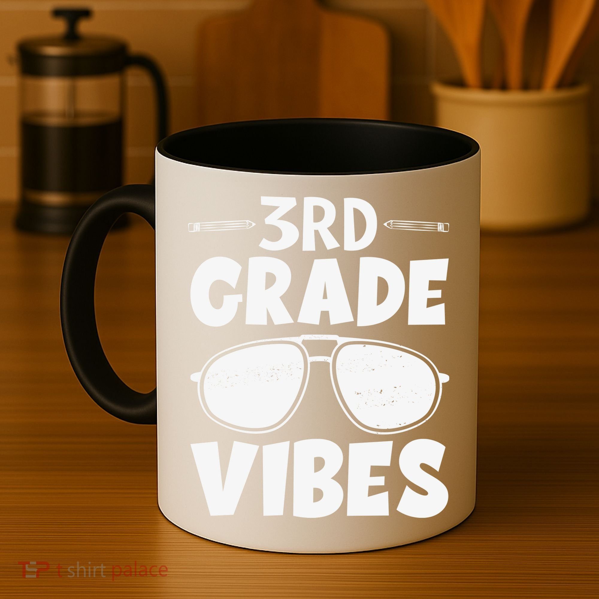 3rd Grade Vibers Glassess Teacher Student Back To School Coffee Mug