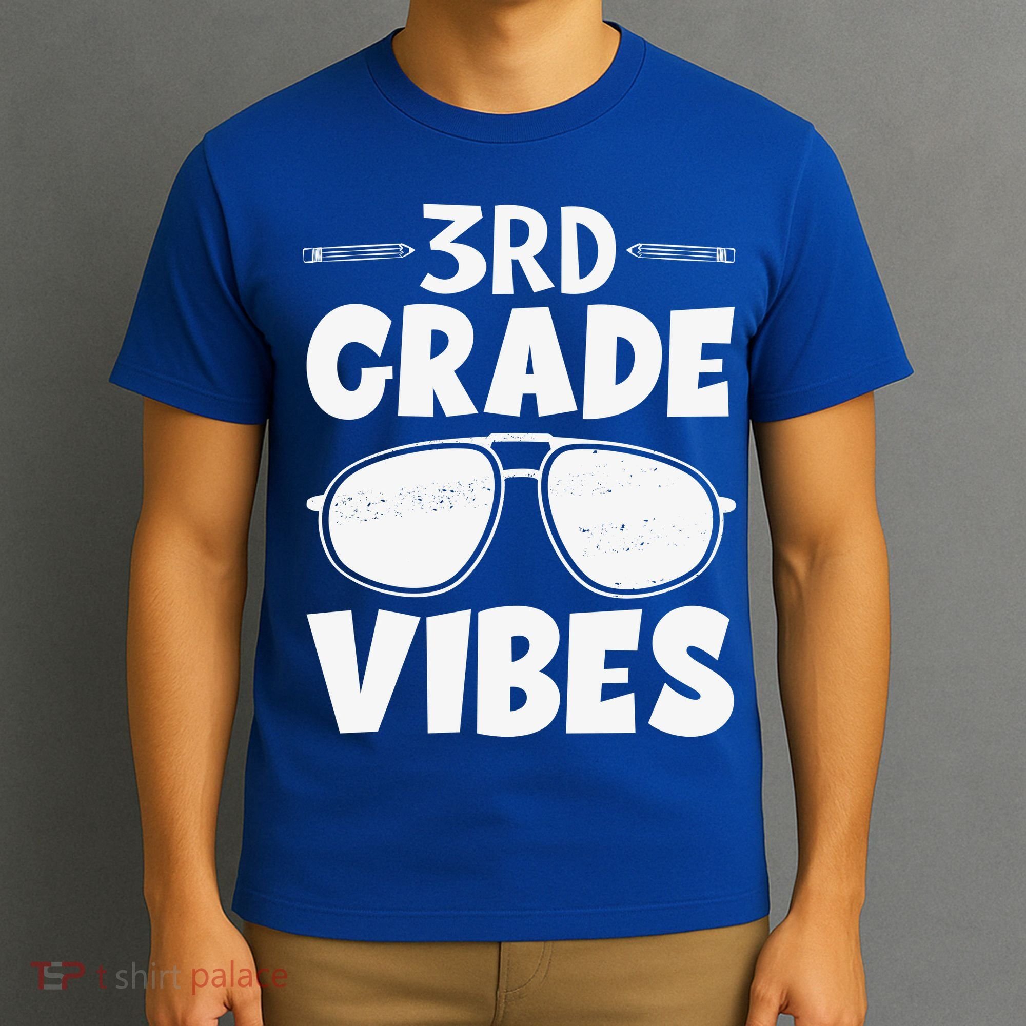 3rd Grade Vibers Glassess Teacher Student Back To School T-Shirt