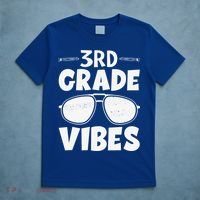 3rd Grade Vibers Glassess Teacher Student Back To School T-Shirt thumb 5