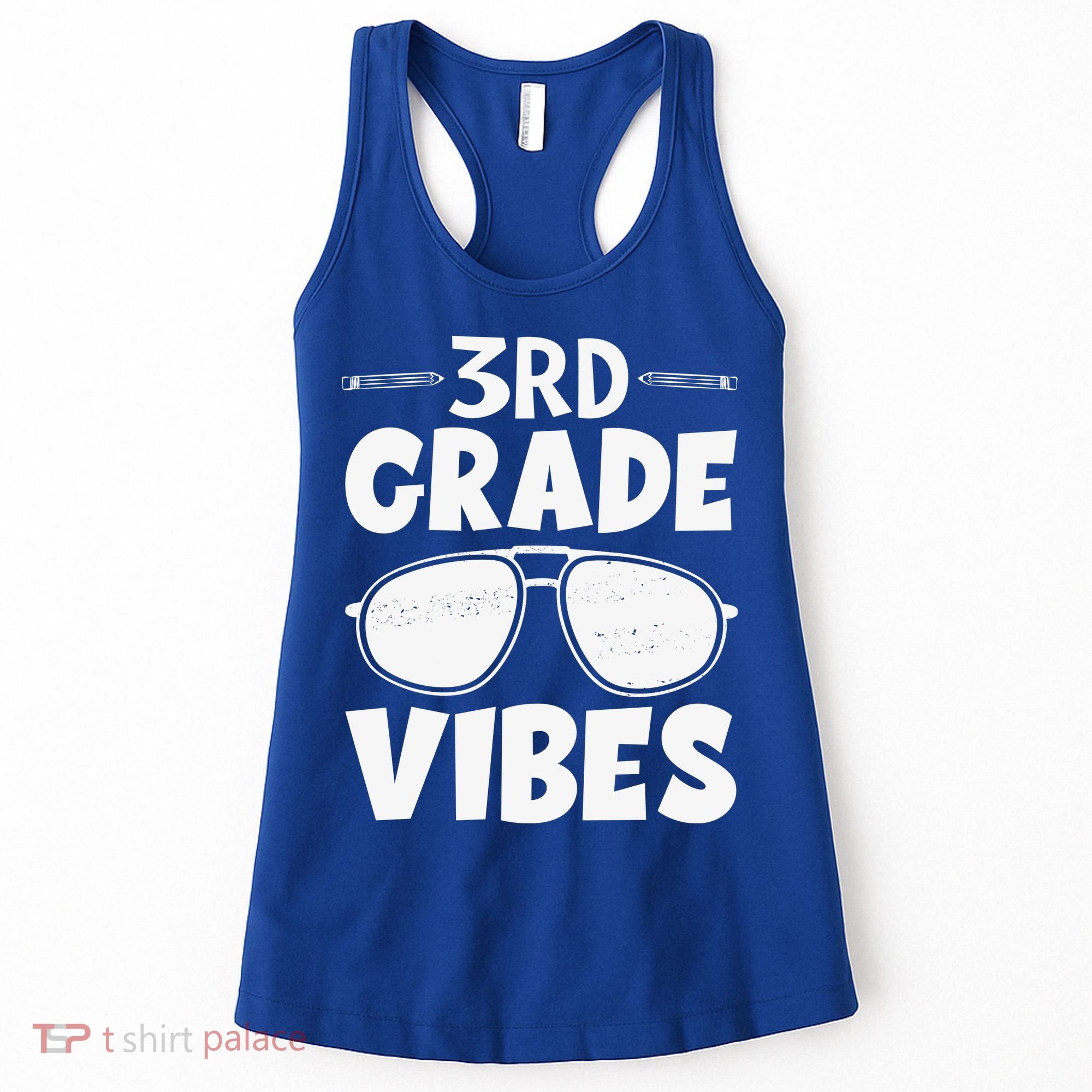 3rd Grade Vibers Glassess Teacher Student Back To School Women's Tank Top