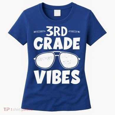 3rd Grade Vibers Glassess Teacher Student Back To School Women's T-Shirt