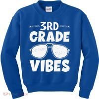 3rd Grade Vibers Glassess Teacher Student Back To School Kids Sweatshirt thumb 0