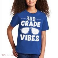 3rd Grade Vibers Glassess Teacher Student Back To School Kids T-Shirt thumb 2