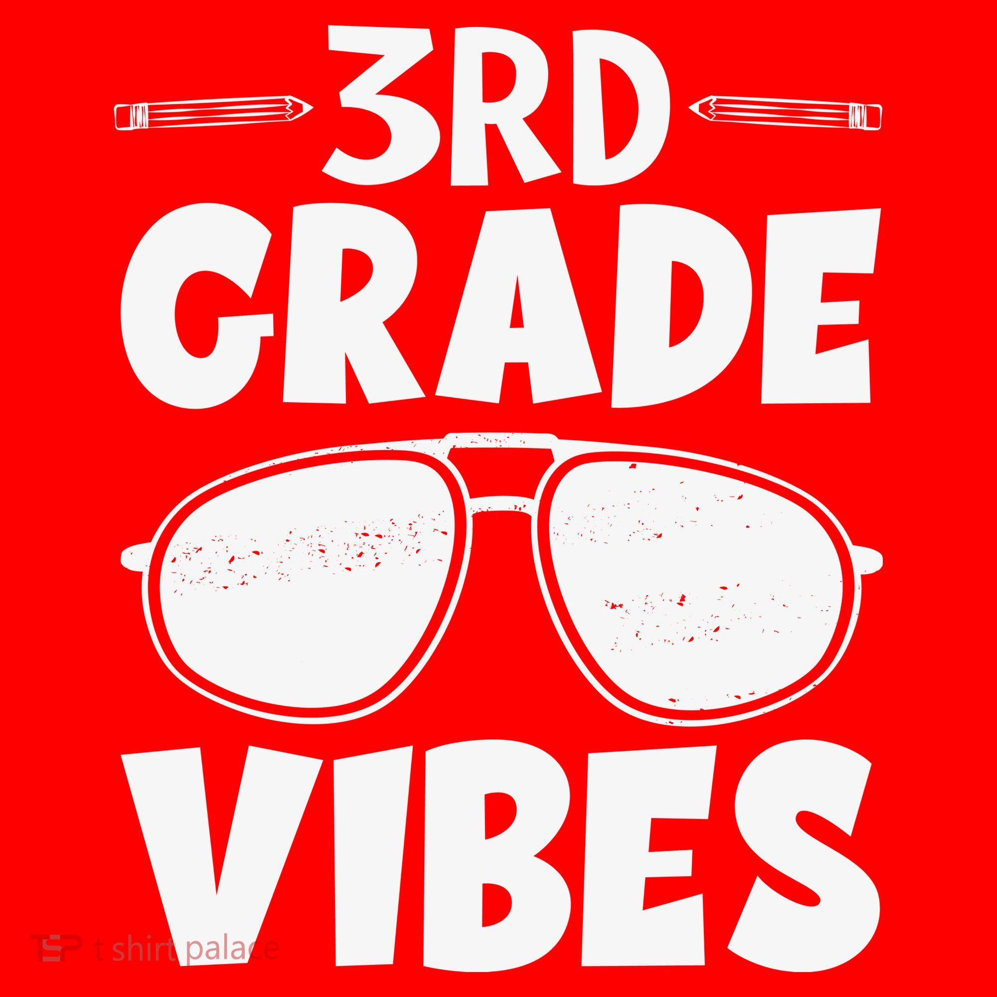 3rd Grade Vibers Glassess Teacher Student Back To School Santa Hat