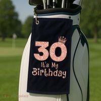 30 ItS My Birthday 30 Years Old Happy 30th Birthday Golf Towel thumb 2