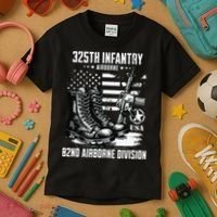 325th Infantry Regiment 82nd Airborne Division Veteran Kids T-Shirt thumb 3