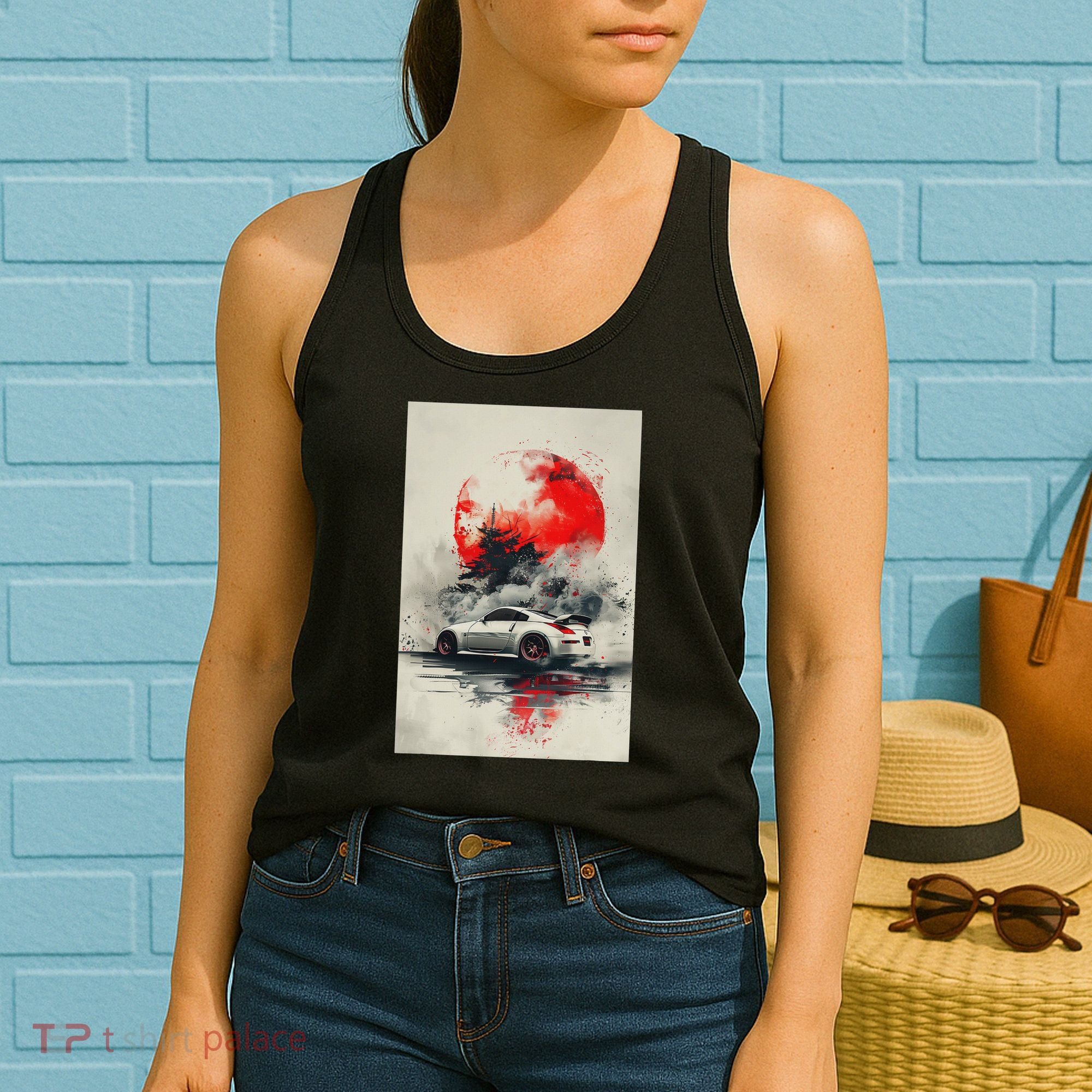 350 Jdm Race Car Scene Z33 Tuning Drift Import Women's Tank Top