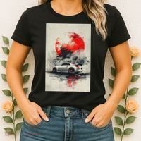 350 Jdm Race Car Scene Z33 Tuning Drift Import Women's T-Shirt thumb 2