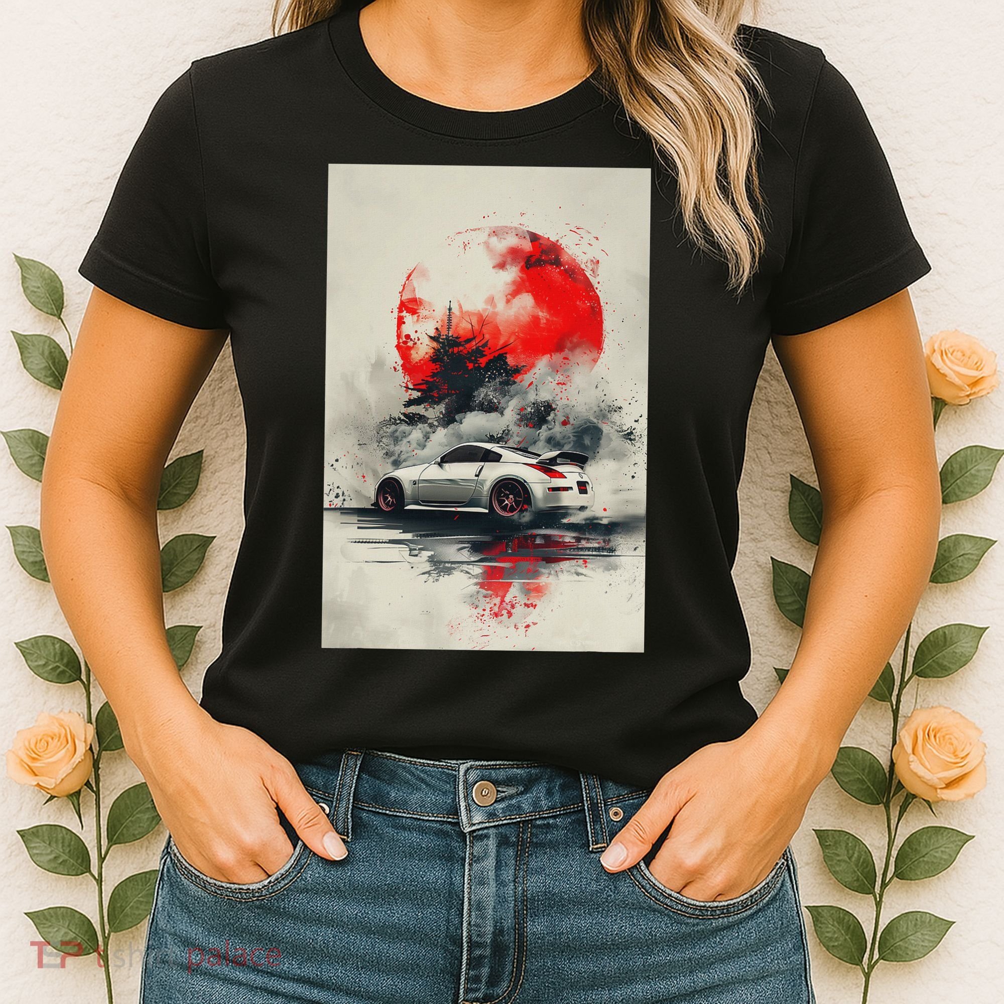 350 Jdm Race Car Scene Z33 Tuning Drift Import Women's T-Shirt