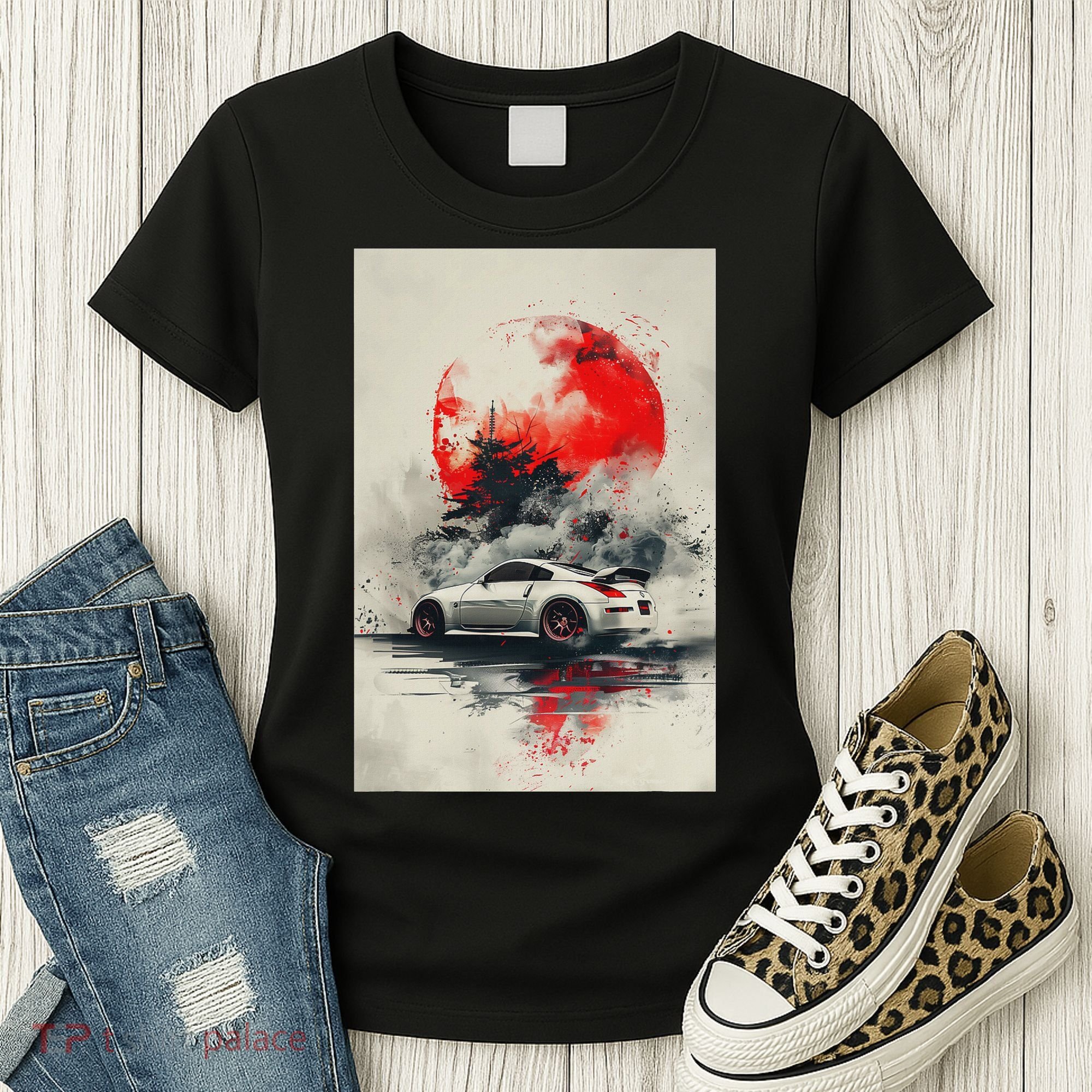 350 Jdm Race Car Scene Z33 Tuning Drift Import Women's T-Shirt