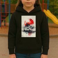 350 Jdm Race Car Scene Z33 Tuning Drift Import Kids Hoodie thumb 3