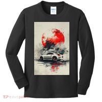 350 Jdm Race Car Scene Z33 Tuning Drift Import Kids Long Sleeve Shirt thumb 0