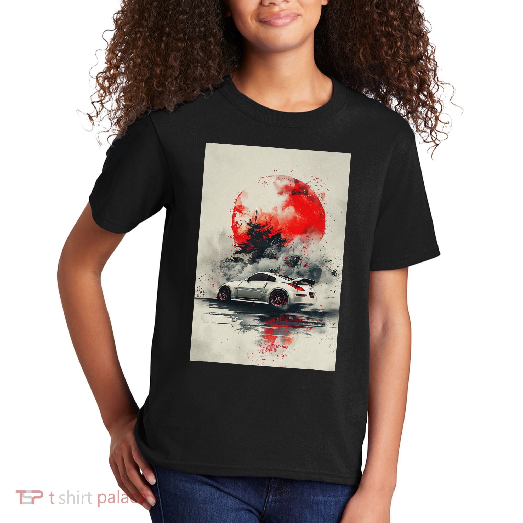350 Jdm Race Car Scene Z33 Tuning Drift Import Kids T-Shirt