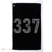 337 Lafayette Lake Charles Louisiana Acadiana Area Code Golf Towel thumb 0