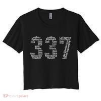 337 Lafayette Lake Charles Louisiana Acadiana Area Code Women's Crop Top Tee thumb 0