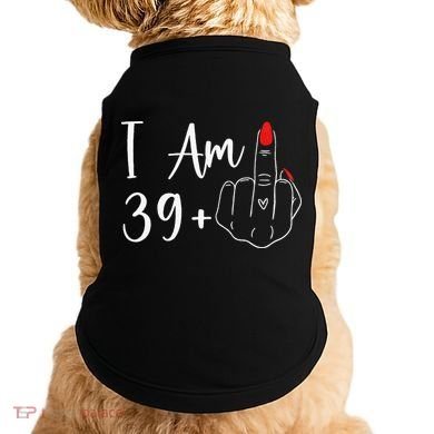 39+1 Middle Finger The Ultimate 40th Birthday Gift Doggie Tank