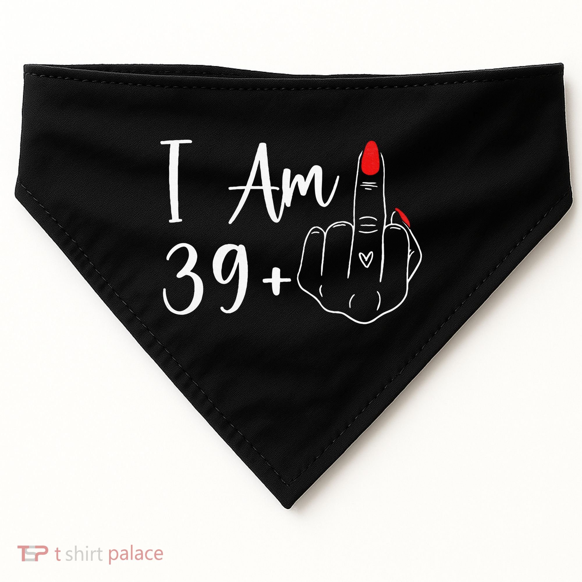 39+1 Middle Finger The Ultimate 40th Birthday Gift USA-Made Doggie Bandana