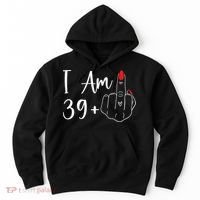 39+1 Middle Finger The Ultimate 40th Birthday Gift Hoodie thumb 0