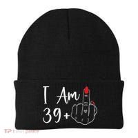 39+1 Middle Finger The Ultimate 40th Birthday Gift Beanie thumb 0