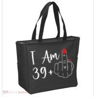 39+1 Middle Finger The Ultimate 40th Birthday Gift Tote Bag thumb 2