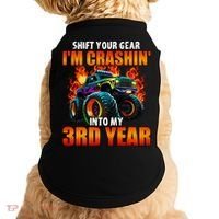 3rd Monster Truck Birthday Party Birthday Doggie Tank thumb 0