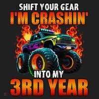 3rd Monster Truck Birthday Party Birthday Beanie thumb 2