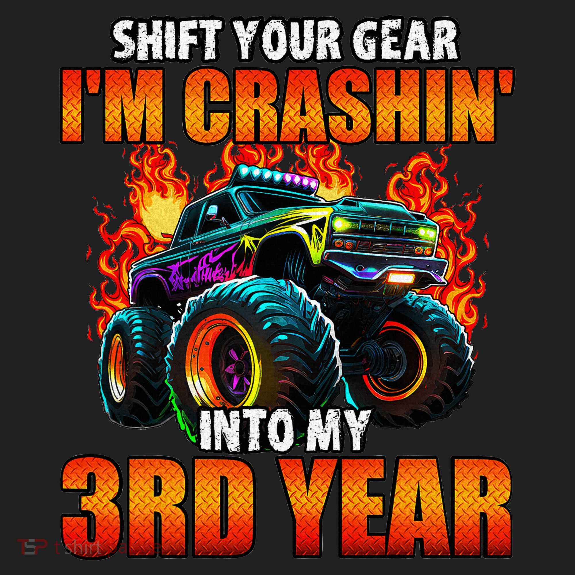 3rd Monster Truck Birthday Party Birthday Hat
