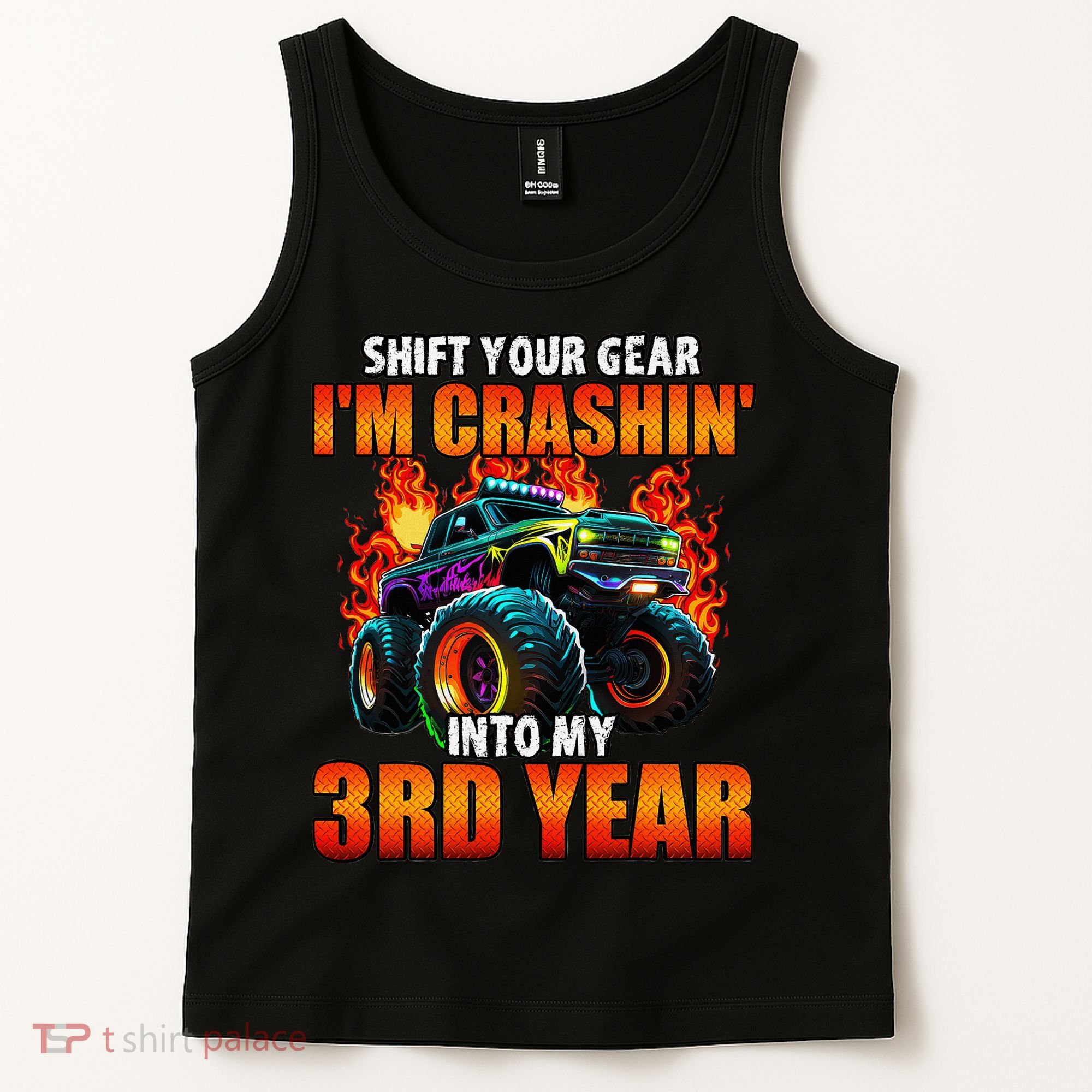 3rd Monster Truck Birthday Party Birthday Tank Top