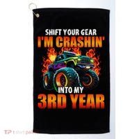 3rd Monster Truck Birthday Party Birthday Golf Towel thumb 0