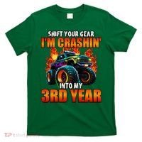 3rd Monster Truck Birthday Party Birthday T-Shirt thumb 0