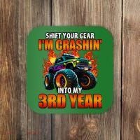 3rd Monster Truck Birthday Party Birthday Coaster thumb 0