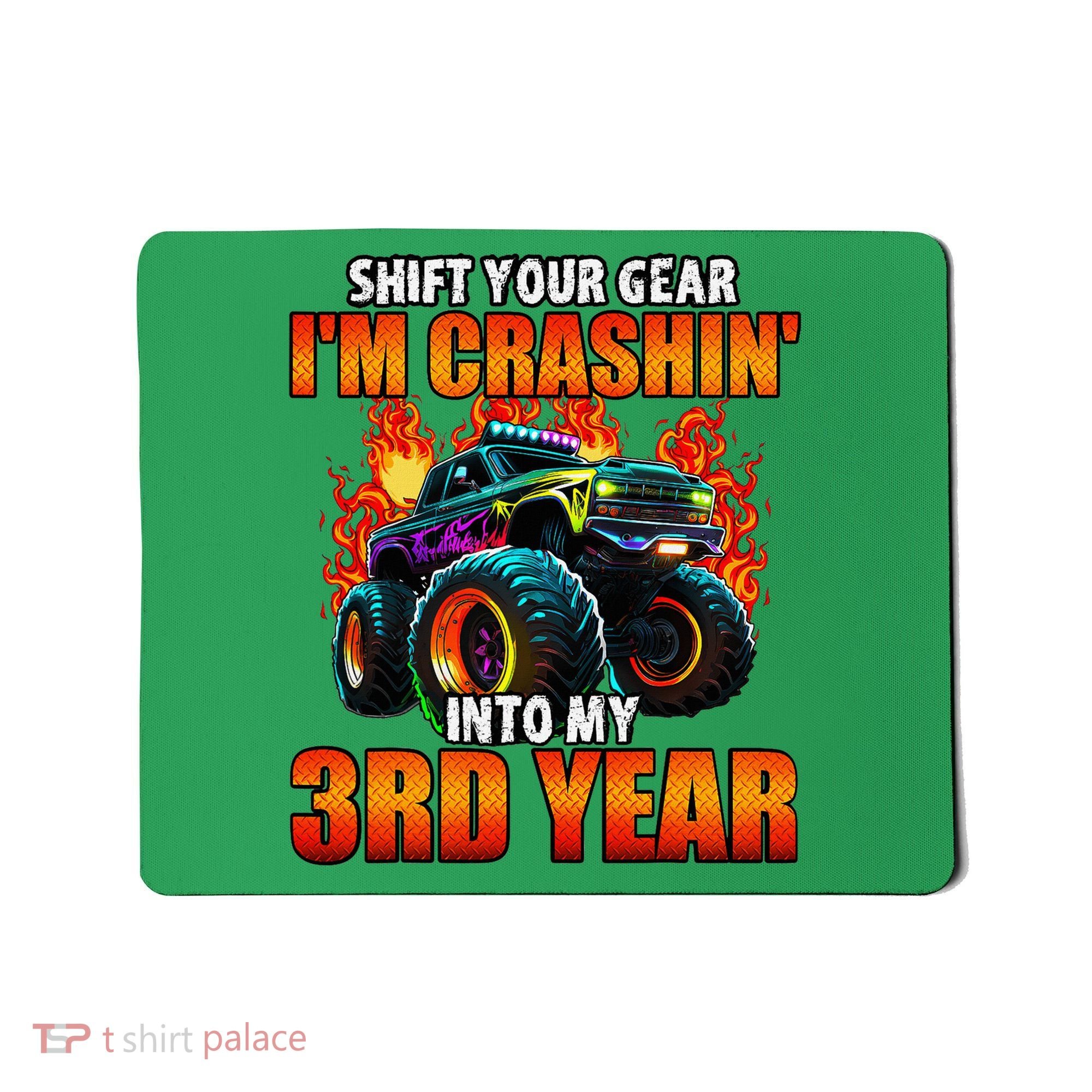 3rd Monster Truck Birthday Party Birthday Mousepad